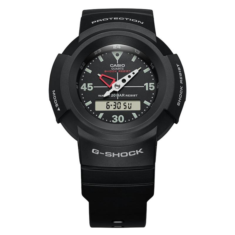Casio Мужские часы G-SHOCK Аналоговые ударопрочные кварцевые часы из смолы 200 м водонепроницаемые AW-500E-1E
