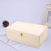 Wooden Box Burr-free Long-lasting Sturdy Unfinished Natural Wood Gift Box Desktop Decor