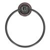 Bathroom Towel Ring Brass Wall Mounted Antique Towel Holder Toilet Towel Rack Black Twisted Pattern