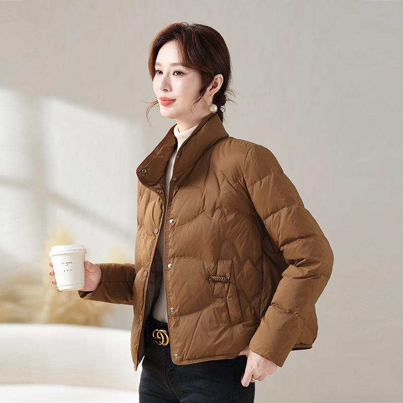 Пуховик женский зимний короткий 2024 новая корейская версия 90 утиный пух женский корейская версия куртка теплая пуховая