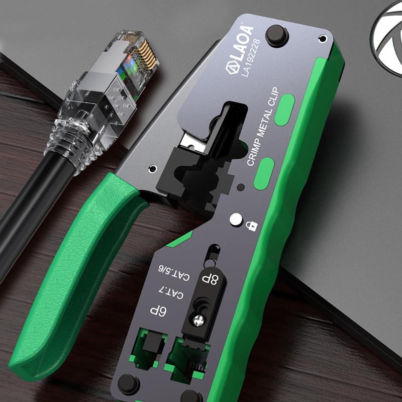 Клещи сетевые LAOA Клещи для обжима клемм CAT5/5e/6/7 Клещи для обжима 8P8C/RJ45,6P2C/6P4C/6P6C/RJ11/RJ12 Клещи для зачистки проводов