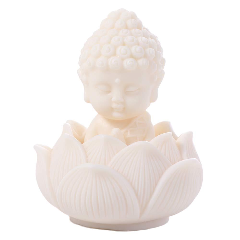 Chinese Style Buddha Ornaments Cute Coconut Figurine Lotus Tathagata Buddha Statue Car Interior