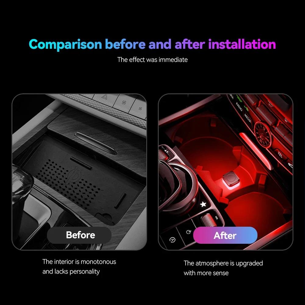 Mini USB Car Interior Ambient Atmosphere Light LED Signal Lights Auto Reading Lamp Decorations Night Lights Interior Accessories
