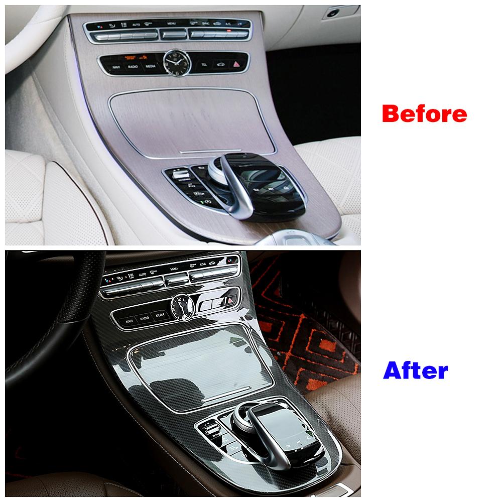 Для Mercedes Benz E Class W213 E200 E300 E350 2016 2017 2018 автомобильный держатель для чашки на центральной консоли, панель передач, рамка, накладка