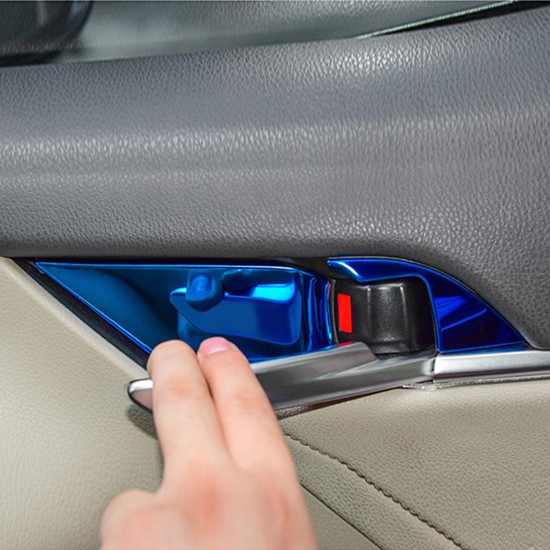 Для Toyota Camry 70 XV70 2018-2021 2022 2023 нержавеющая сталь автомобильная внутренняя дверная чаша отделка рамка крышка чехол наклейки украшения аксессуары