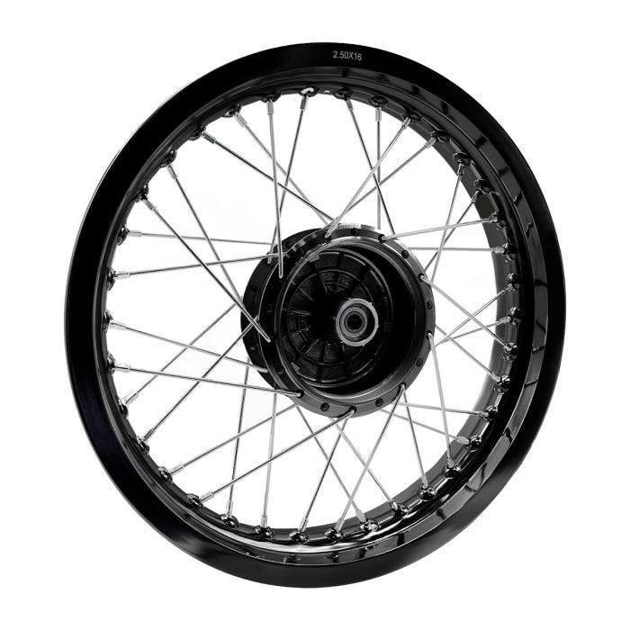 Set 2x Jante à rayons aluminium 2,5x16 compatible avec Simson S51 S50 S70 Schwalbe KR51 Craftride AF23 noir