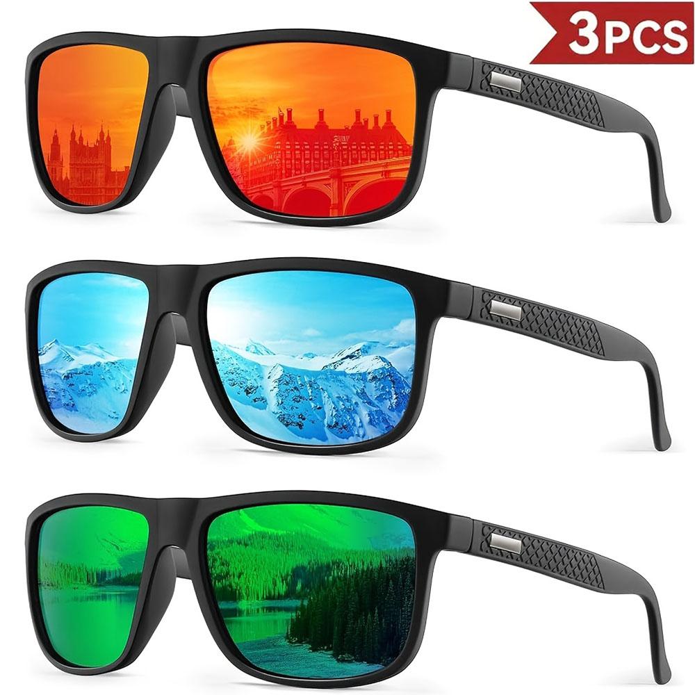 Фантазийные Крутые Классические Квадратные Поляризованные Солнцезащитные Очки Мужские Женские Для Вождения Рыбалки Роскошный Бренд Дизайнерские Очки Очки Водителя UV400