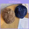 Vintage Cotton Corduroy Cap With Curved Brim Fashionable Breathable Hat Duckbill