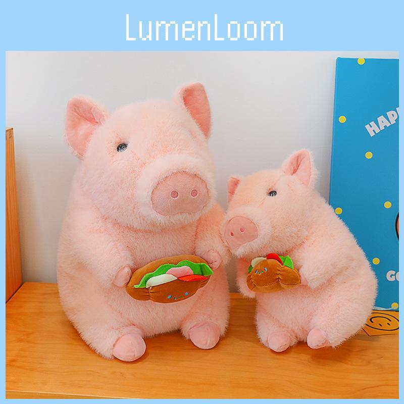 Hamburger Pig Doodle Doll Plush Toy Girl Child Sooth Cute Greedy Gifts Doll