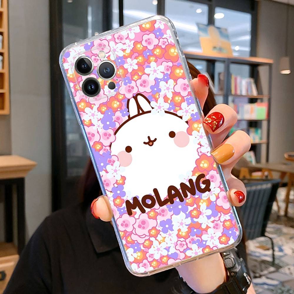 Милый Мультяшный M-MolangS Прозрачный Мягкий Чехол Для Телефона Для IPhone 15 12 14 16 17 13 Plus 11 Pro Max 13 Pro