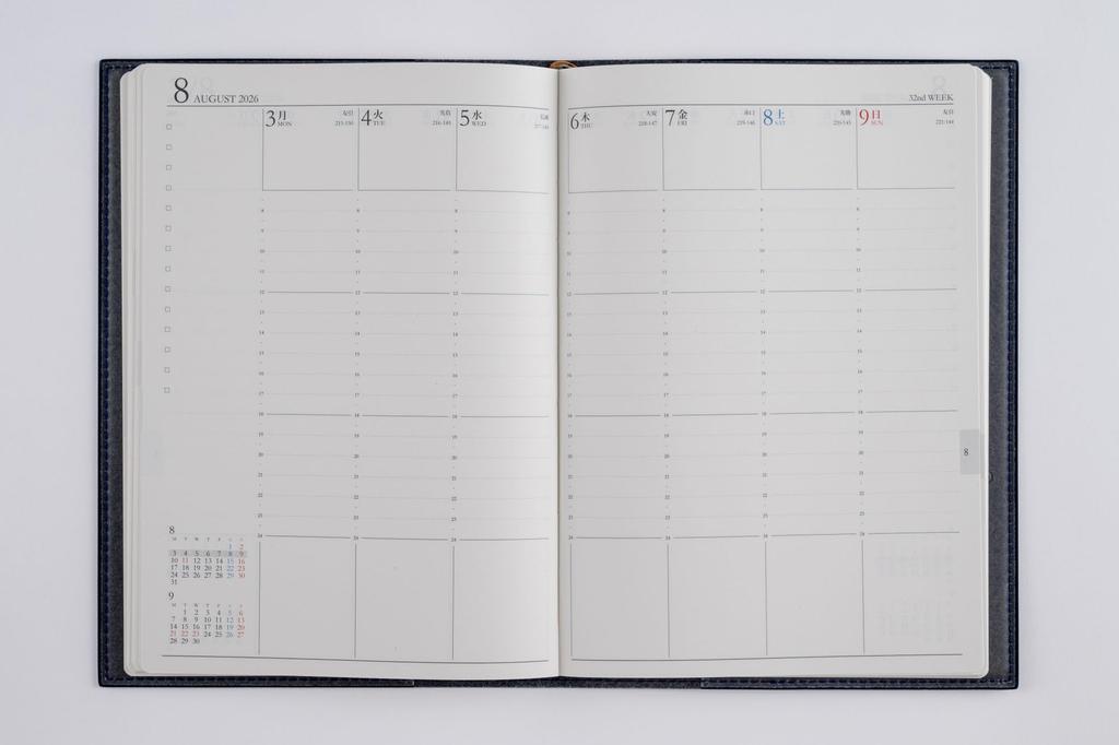 Takahashi 2026 A5 Weekly Desk Casual Size 433 December Diary, 3, Blue, No. (Starts 2025)