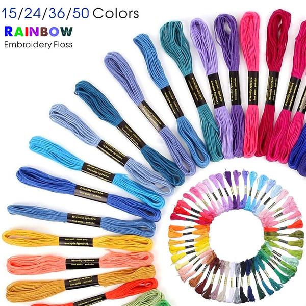 200 разноцветных ниток для вышивания мулине, нитки для вышивания крестиком, рукоделие, хлопок премиум-класса для вышивания крестиком