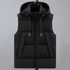 Плюс размер S-8XL Зимняя безрукавка парка мужская теплая жилеты с капюшоном модная повседневная толстая верхняя одежда мужские куртки