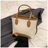 High-end contrasting color small bag women 2025 new popular foreign versatile messenger bag fashion handbag bucket bag