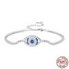 New Platinum-plated Devil's Eye Tennis Bracelet European and American Mysterious Eye S925 Silver Bracelet
