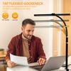 Computer Monitor LED Desk Lamp 5-Colour Temperature Stepless Dimming Flexible Gooseneck Ra80+ Eye-caring Home Reading Table Lamp