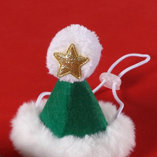 Christmas Pet Collar Embroidered Christmas Tree Snowman Santa Claus Elk Pattern Pet Knitted Scarf Hat Set