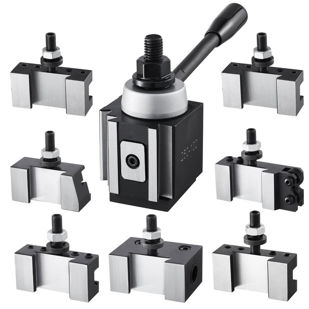 Quick Change Tool Post Set 8 Pcs Lathe Tool Holders for 6"-12" Mini Lathe
