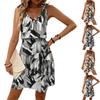 Ladies' Loose Comfortable Casual And Fashionable Summer Vest Dress With Geometric Print Dress