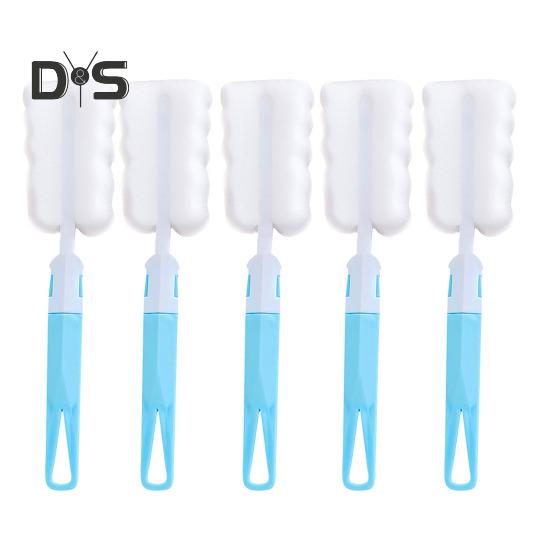 5 шт. Щетка для бутылок, губка для чистки чашек, съемная длинная ручка, портативная щетка для чистки чашек, стаканов, бутылок с водой
