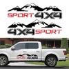 2PCS Off-road 4X4 Car Sticker For VW Amarok Chevrolet S10 D Max Trim Raptor F-150 Trim Truck Door Vinyl Decal Accessories