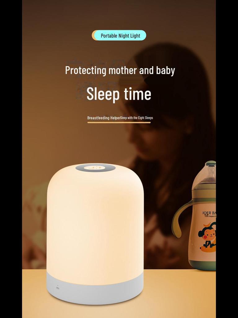 Креативный портативный светодиодный ночник для спальни, зарядка через USB, атмосферный барный светильник