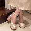 Женские сандалии на воздушной подушке, новые весенне-летние туфли Мэри Джейн 2025 года, новые китайские туфли на высоком каблуке, женские сандалии