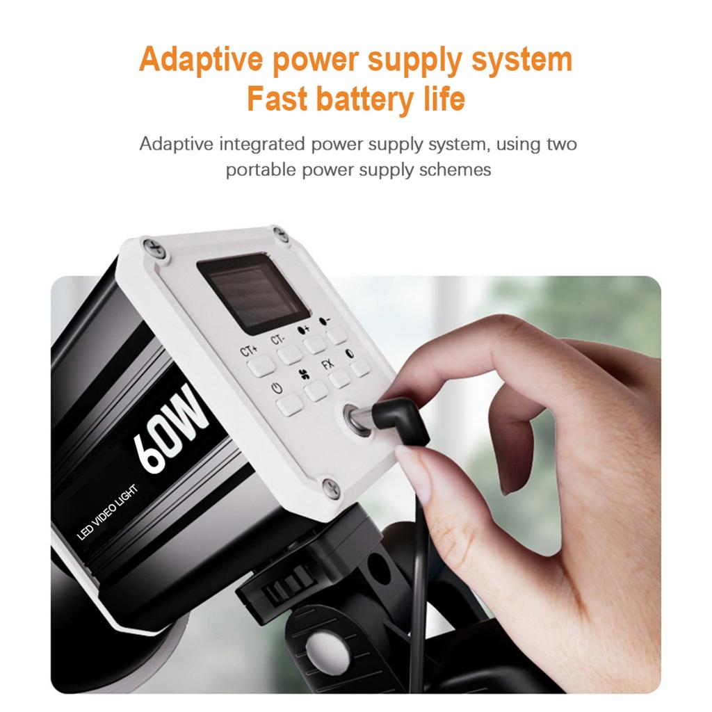 Студийный свет 60 Вт 2800K 6800K Цветовая температура Светодиодный студийный свет для фотографии Прямая запись