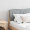 Upholstered Headboard Light Grey 150 cm Solid Pine Wood