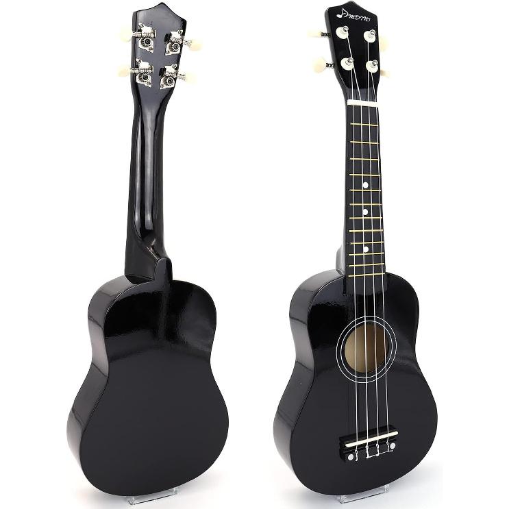 21-дюймовое сопрано укулеле из липы, акустическая мини-гитара для начинающих, с чехлом, ремнем, тюнером, медиаторами, струнами, базовым учебником