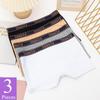 Women Boyshort Boxer Cotton Breathable Elastic Mid Waist Comfortable Female Underwear