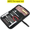 46 Pcs Auto Tire Repair Tool Studding Tool Set Bike Tire Repair Puncture Plug Garage Tire First Aid Tool