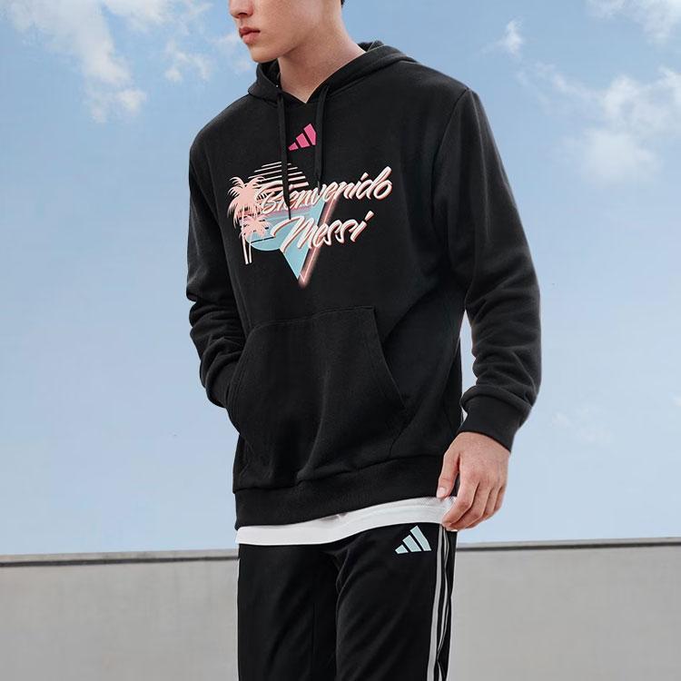 adidas Толстовка с капюшоном Messi Football Graphic Hoodie для мужчин, черная JD7128