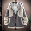 Winter Men's Jackets Fashion Streetwear Harajuku Winter Hooded Jackets Casual Men Clothing Wool Jacket Warm Jacket