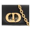 DIOR 30 Montaigne Jacquard With Calfskin Shoulder Bag, Crossbody Bag Mini Women's Blue & Black S2350UNKO-M928