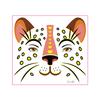 New cartoon children's gold foil leopard print tattoo stickers, cute makeup face stickers, party decoration tattoo stickers