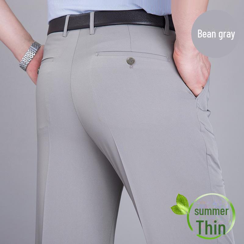 Мужские летние шелковые брюки Mulberry с высокой талией, свободные белые брюки