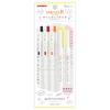 Zebra Sarasa R Mildliner Gel Ballpoint White Set A & Pens, Series, 5-Piece (P-JJS29-R1W-A)