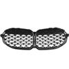 2 Piece High Quality ABS Front Diamond Kidney Grill Racing Grille Meteor Style for BMW 1 Series F40 -IN Replacement