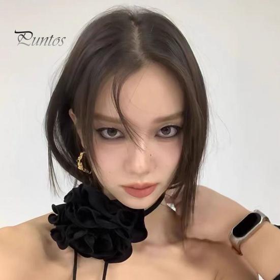 Женское колье-колье в стиле ретро с цветком, однотонное элегантное ожерелье на шнуровке с регулируемым воротником на бретельках, товары для вечеринок