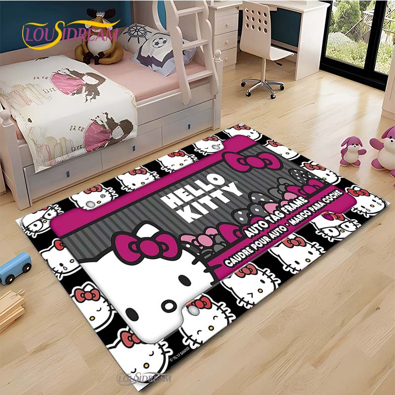 Hello Kitty каваи Мультяшный Аниме Ковер для Гостиной Спальни Коврик для Кухни Двери Детский Нескользящий Напольный Коврик Alfombra Подарок на День рождения