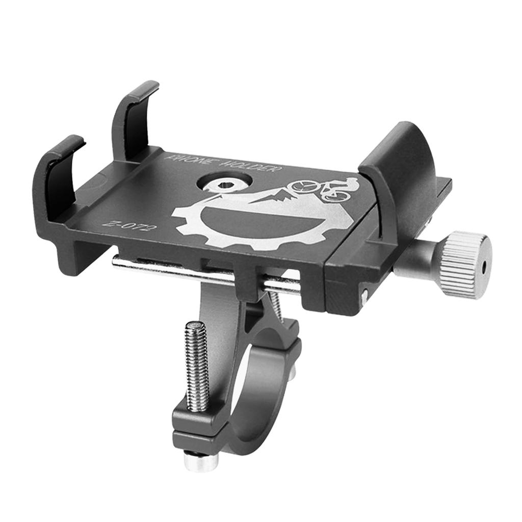 Bicycle Mobile Phone Mount Aluminium Motorcycle Scooter Handlebar Phone Holder for 3.0 - 6.8 Inches
