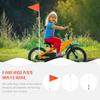 Bike Flag with Adjustable Height Pole for Bicycle Golf Cart Off-Road Dune High Visibility Whip Safety Flagpole for Kids Trailer Beach Ride