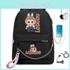 Pattern Chain Iron Student Backpack Casual School Bags Gifts Fashion