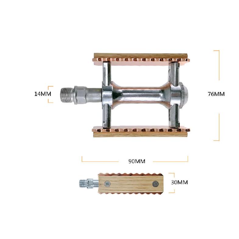 New Non-slip Pedal Ultralight Bike  MTB Road Bike Pedal Cycling Classical Retro Wooden Styles Bicycle Pedals