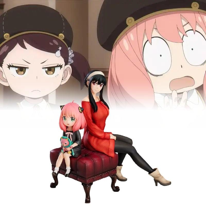 Очаровательная ПВХ фигурка Ани и Йор из Семьи шпиона, Обаятельная поза на диване, Коллекционная модель