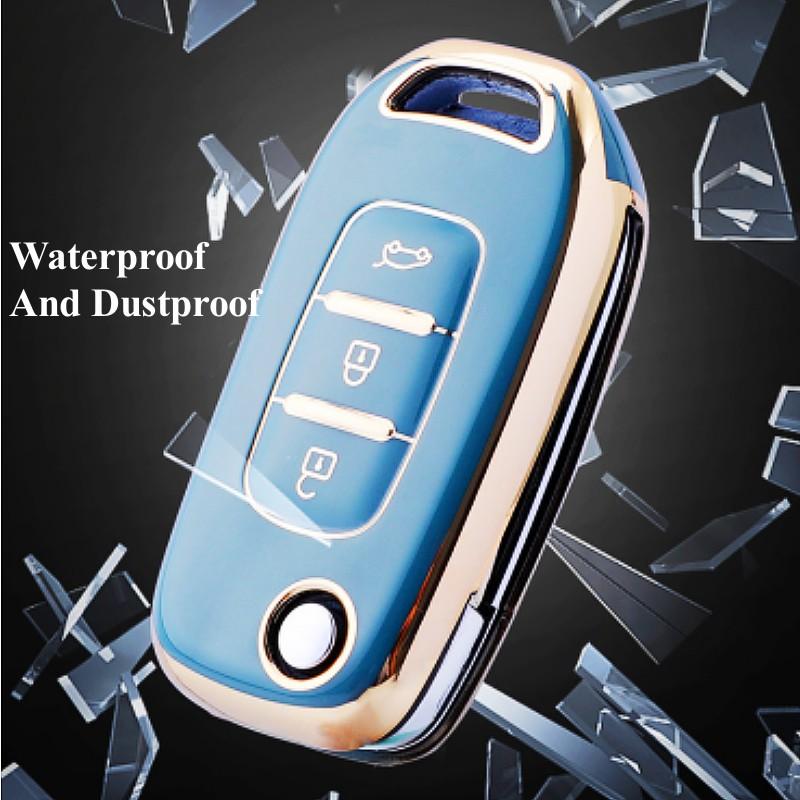 Чехол для ключей из ТПУ, брелок для Renault Kadjar Captur Megane 3, символ Logan 2 Sandero 2, Dacia Duster, аксессуары для ключей