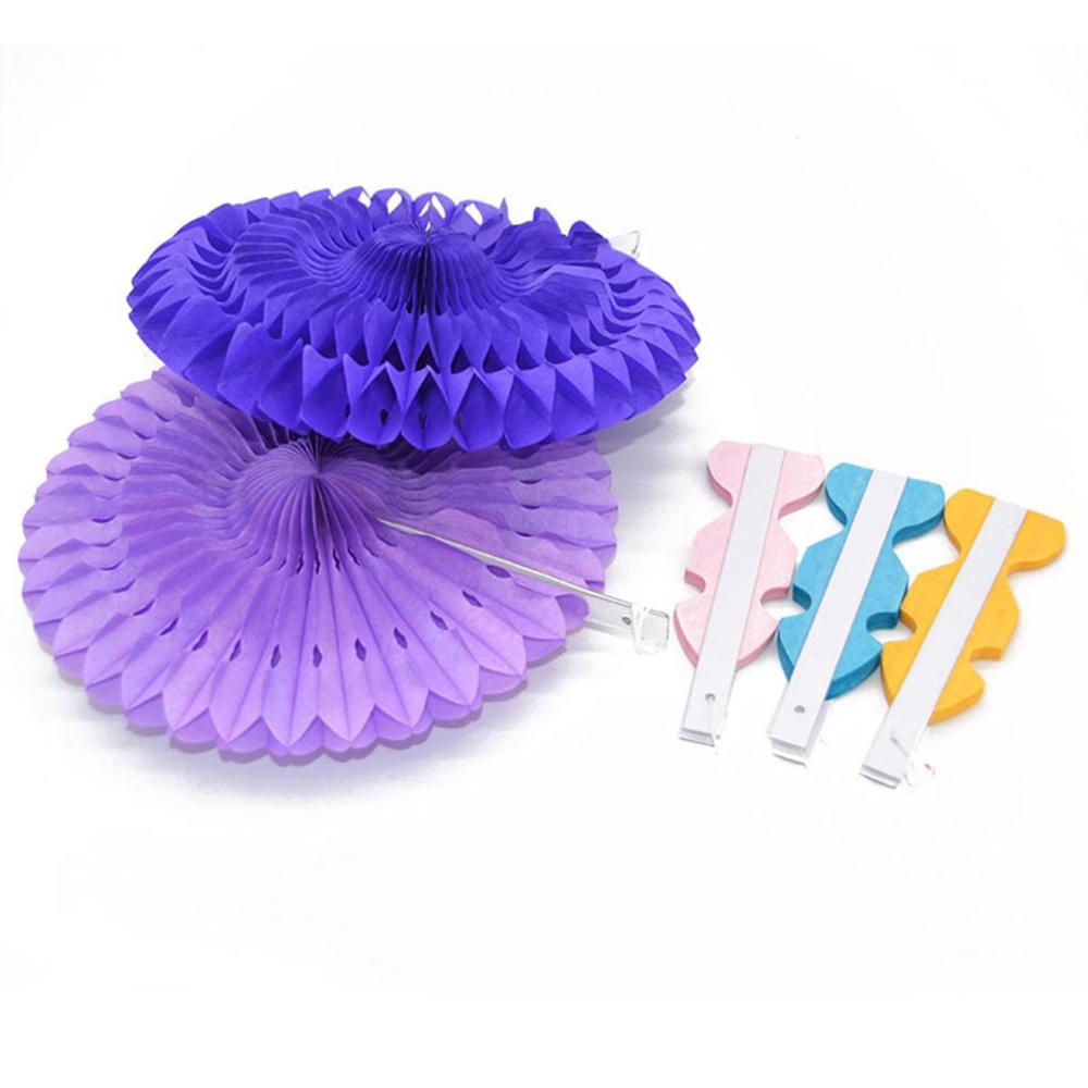 Booth Festival Party Round Birthday Honeycomb Pinwheels Flower Paper Cut-Out Tissue Paper Fans