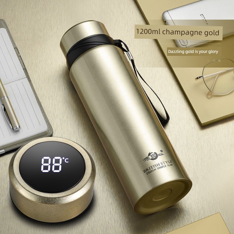 Haodi Intelligent 304 Stainless Steel Large Capacity Vacuum Cup for Men and Women Student Portable Outdoor Business Tea Making Water Cup