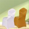 High-End Hotel Restaurant Double-Wing Elastic All-Inclusive Chair Cover Simple White Wedding Banquet Chair Cover